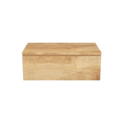 Arcqua Living Onderkast - 80x46x30cm - 1 lades - greeploos - gemelamineerd spaanplaat - oak natural