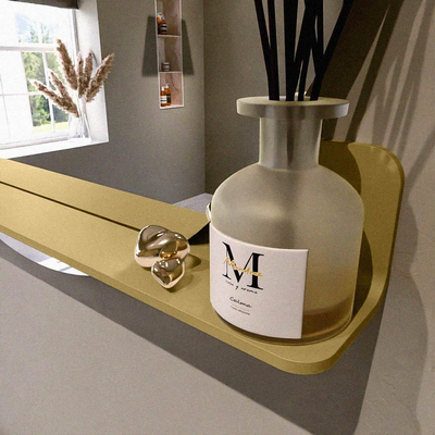 Mondiaz SPOT Miroir de salle de bains - rond 100cm - tablette miroir - couleur Oro