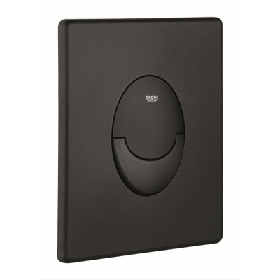 QeramiQ Dely Toiletset - Grohe inbouwreservoir - mat zwarte bedieningsplaat - ovaal toilet - zitting - mat zwart