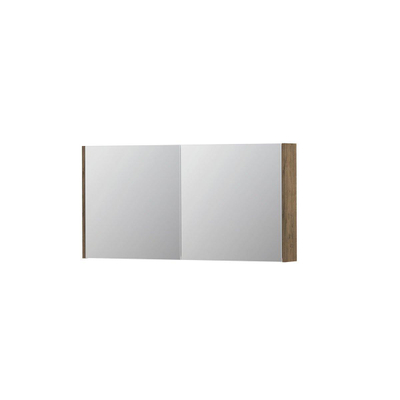 INK SPK1 armoire de toilette – 120 x 60 x 14 cm – 2 portes, portes-miroir double face – Chêne Naturel mat