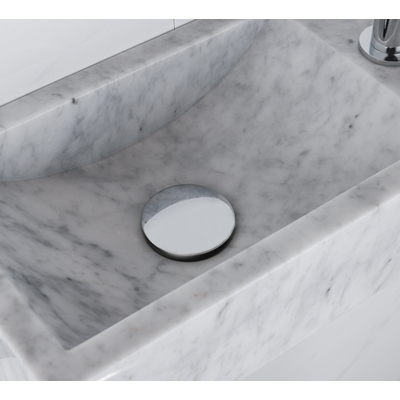 Saniclass Fuente fonteinset - 40x22 - 1 kraangat - rechts - marmer - fonteinkraan chroom - wit