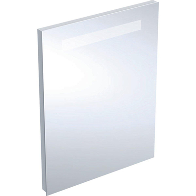 Geberit Renova Compact spiegel - met verlichting horizontaal - 50x65cm - zilver