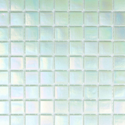 The Mosaic Factory Amsterdam mozaïektegel - 32.2x32.2cm - wand en vloertegel - Vierkant - Glas Light Green glans