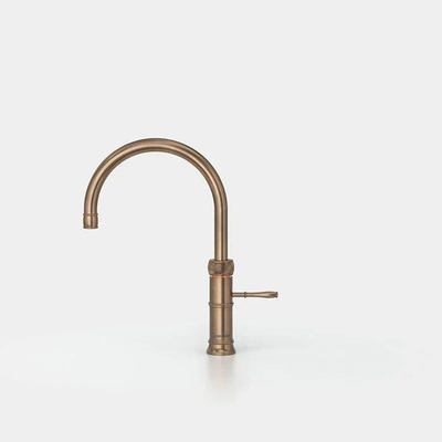 Quooker BE Classic Fusion Round robinet d'eau bouillante - bec pivotant - réservoir Combi - Eau chaude / bouillante - Laiton patiné