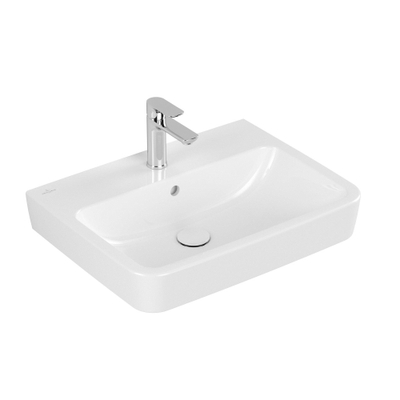 Villeroy & boch o.novo lavabo 60x46x17.5cm rectangle 1 trou pour robinet avec trou de trop-plein blanc alpin gloss ceramic+