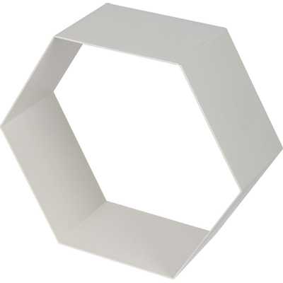 Étagère Duraline Hexagone Métal 1,5 mm 32x28x12 cm Blanc