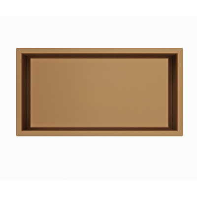 Sawiday Uni inbouwnis 30x60x10cm Geborsteld koper PVD (Koper) - hoekje krom -OUTLETSTORE