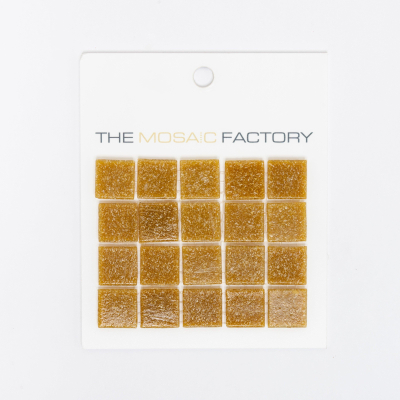 ÉCHANTILLON The Mosaic Factory Amsterdam carreau mosaïque 2x2x0.4cm pour mur et sol pour intérieur et extérieur carré Verre Brun clair