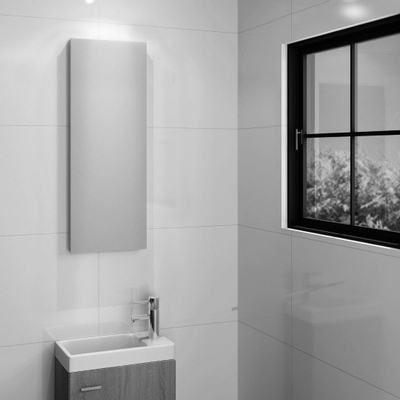 LoooX M-Line miroir – rectangle – 25 x 70 cm – sans éclairage – Aluminium (Argent)