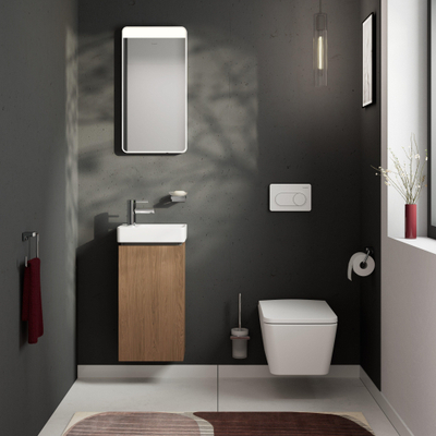 Hansgrohe Xelu Q Vasque - 36x25 cm - trou de robinet à gauche - cuvette à droite - sans trop-plein - blanc