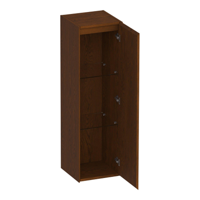 BRAUER Inspire armoire haute 120 avec 1 porte sans poignée ouvrant à droite chêne à lamelles brun