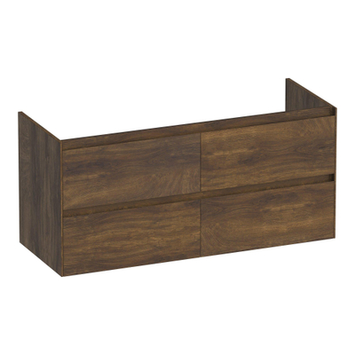 BRAUER Inspire wastafelonderkast 120 4 softclose lades - greeploos - 2 sifon uitsparingen - Grove