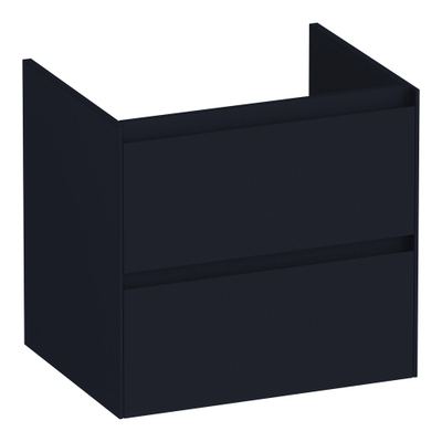 BRAUER Inspire wastafelonderkast 60 2 softclose lades - greeploos - 1 sifon uitsparing - mat zwart