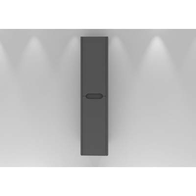 H&R badmeubelen Juice Hoge Kast - 40x35x170cm - met ronde hoeken - 2 deuren - rechtsdraaiend - stone grey mat