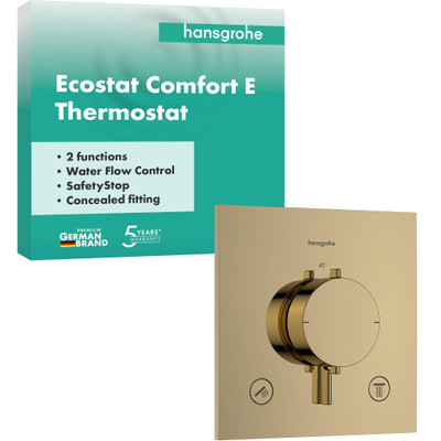 Hansgrohe Ecostat Comfort E Inbouw - thermostaat - 2 functie - polished goud