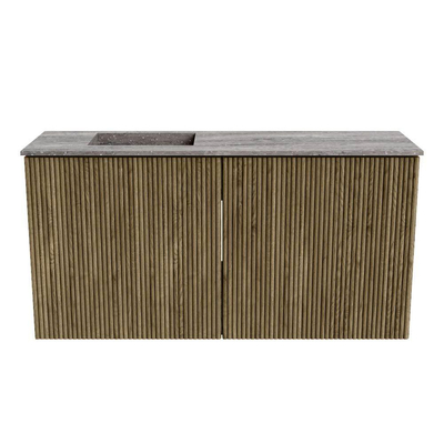 Mondiaz JOYA-DLUX Meuble de toilette 80cm - couleur Dusk - Vasque FAYE position Gauche 1 trou de robinet couleur Oza