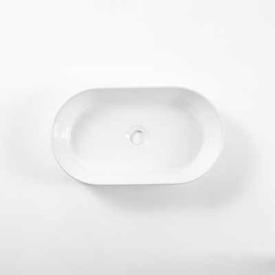 QeramiQ Dely Vasque à poser - 52x30x11.5cm - ovale - céramique - blanc mat