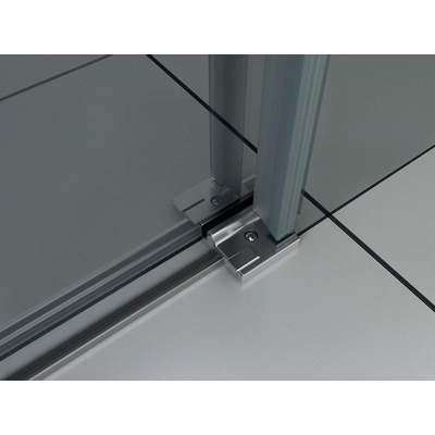Wiesbaden Slide Nis schuifdeur - 140x200cm - 8mm - nano helder glas - chroom