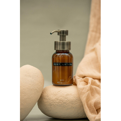 Wellmark Lotion Corporelle marron verre laiton pompe 250ml LOTION CORPORELLE
