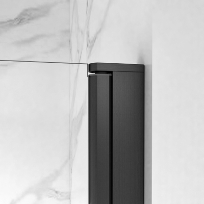 FugaFlow Eccelente Vetro Douchecabine - 70x80x200 - Profiel veiligheidsglas - anti kalk - Geborsteld Gunmetal PVD