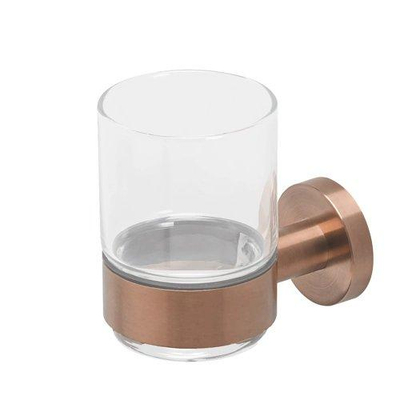 Geesa Nemox porte-gobelet avec verre - bronze brossé