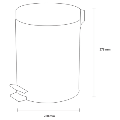 Differnz Poubelle à pédale 5 litres rouge cuivre