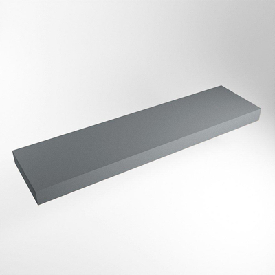 Mondiaz TOP 51 Vrijhangend Topblad - 200x51x12cm - geschikt voor waskom - Solid surface - Plata