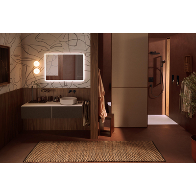 Hansgrohe Xuniva Vasque à poser - 40x40cm - ronde - sans trou de robinet - sans trop-plein - sable beige mat