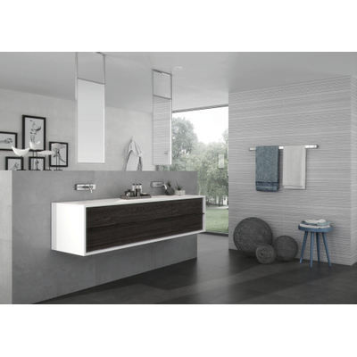 Cifre Ceramica Neutra carrelage mural et de sol - 75x75cm - 10.5mm - Carré - Aspect béton - Anthracite mat