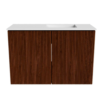 Mondiaz JOYA 60cm meuble de toilette - couleur Ruby - Vasque FAYE position Droite 1 trou de robinet couleur Talc.