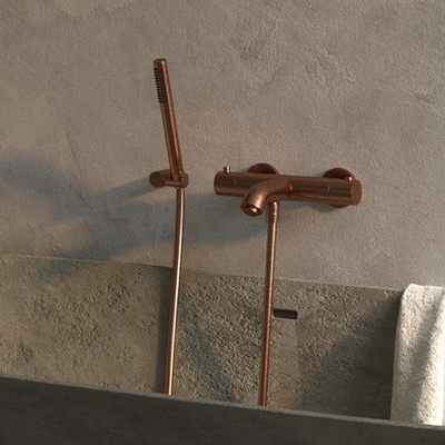 Brauer Copper Edition Robinet baignoire - bouton lisse - PVD - cuivre brossé