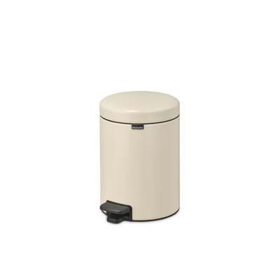 Brabantia NewIcon Pedaalemmer - 5 liter - kunststof binnenemmer - soft beige