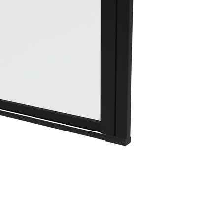 Marenza Neptune 5000 Porte de douche - 95x200cm - verre de sécurité sans profil - anti-calcaire - noir mat