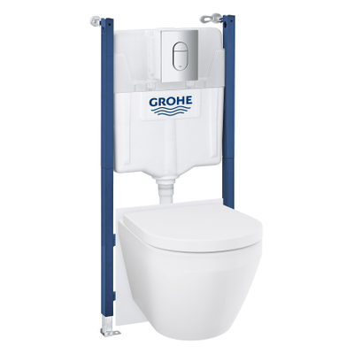 GROHE Euro Ceramic pack hangtoilet 5-in-1 deelbaar frame - alpine wit