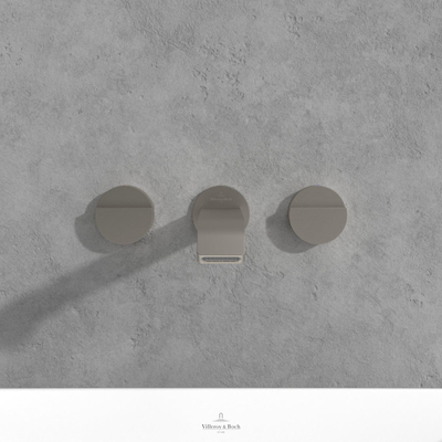 Villeroy & Boch Dawn wastafeluitloop set - zonder pop up afvoergarnituur - Brushed Nickel (rvs)