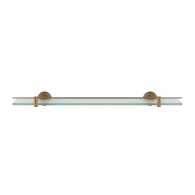 Haceka Kosmos Étagère - 60x12cm - verre - cuivre brossé