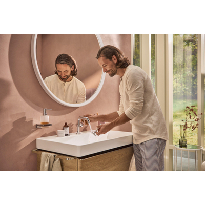 Hansgrohe Tecturis s 1 greeps wastafelkraan - 110 Fine - coolstart - met PushOpen - waste set - mat wit