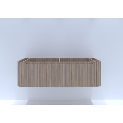 H&R badmeubelen Juice Meuble sous-vasque - 140x45x40cm - angles arrondis - façade 3D - 2 tiroirs - poignée intégrée - rockford oak