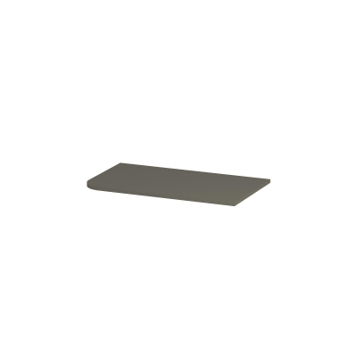 INK Concept R Wastafelblad - 80x45x1.7cm - tbv onderkast afgerond links - MDF lak - Mat beton groen
