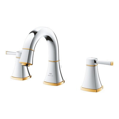 Grohe Grandera 3-gats wastafelmengkraan m/waste chroom/goud