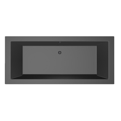 Xenz Society Duobad - 170x75x53 - afvoer Midden - acryl - ebony