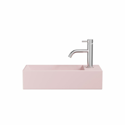 Crosswater Beck Fontaine - 45x20cm - 1 trou de robinet - bonde ouverte - rose mat