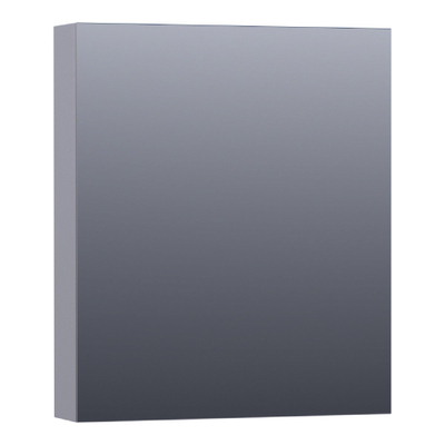 BRAUER Impress armoire de toilette - 60x70x15cm - sans éclairage - avec 1 porte de miroir double face à ouverture à droite - gris mat