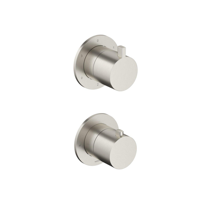 Hotbath Ace Garniture de finition - pour mitigeur thermostatique encastré - 3 voies - inverseur - Nickel brossé