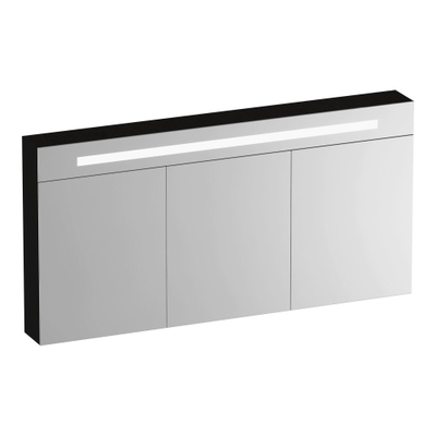BRAUER Promise Deluxe spiegelkast – 139x70x15 cm – directe LED boven – Timber Black