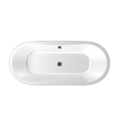 Xenz Gomera baignoire sans panneaux 180x80cm avec pieds sans vidage Acrylique Blanc haute brillance