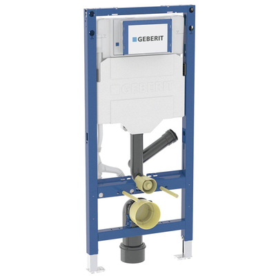 Geberit Duofix wandcloset - hoogte 112cm sigma reservoir - 12cm geurafzuiging extern - blauw