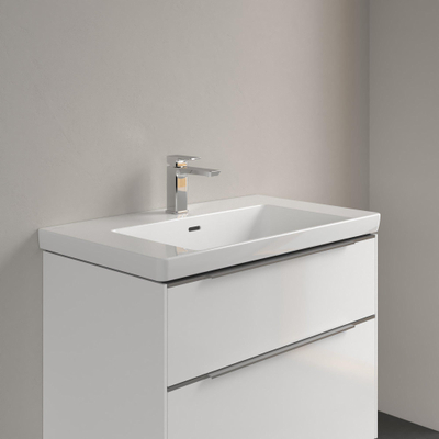 Villeroy & boch subway 3.0 lavabo de meuble 80x47x16.5cm rectangle 1 trou pour robinet avec trou de trop-plein blanc alpin gloss ceramic+