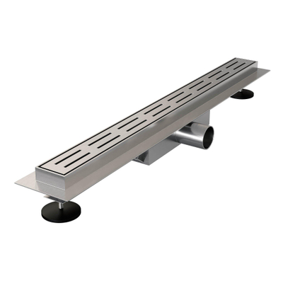Brauer Douchegoot - 50x5cm - vloerflens - RVS - geborsteld RVS