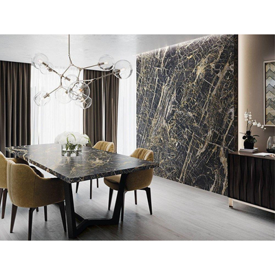 Cifre Ceramica Carrelage mural en sol aspect marbre Black Golden Pulido 120x120cm rectifié multi poli